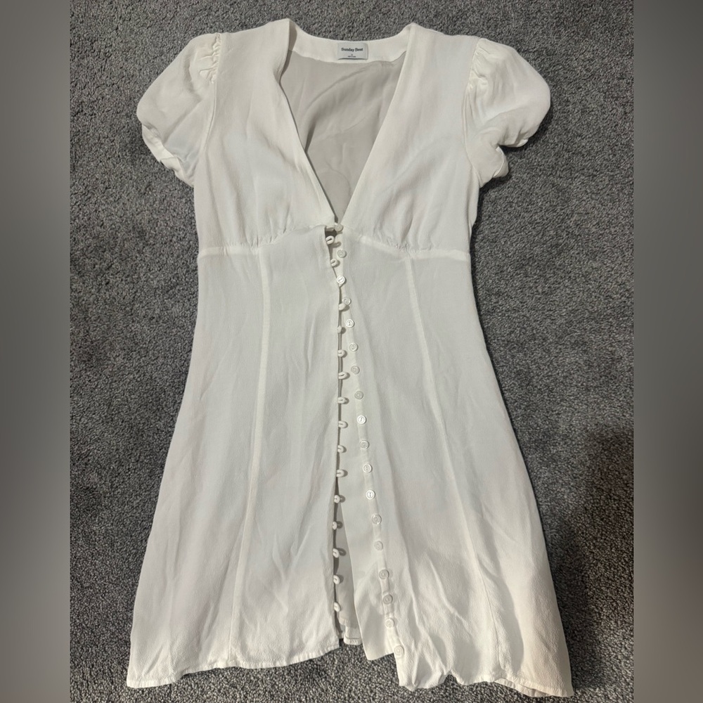 Aritzia Sunday Best Sandrine Dress - Light Birch - Sz. 8